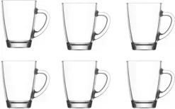 6 Kaffeegläser 300ml Mit Henkel Mit 6 Löffel Teegläser Latte Macchiato Gläser -Küchenbedarf Geschäft 13b549a0568a6c3fdd30efadd860621d