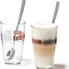 Leonardo Latte Macchiatto Becher 'Solo LM' Mit Löffel, 400ml, Ø 8,5 X 14,7cm (4er Set) -Küchenbedarf Geschäft 198347de5d137efe5a0af275004ab11a