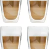 Latte Macchiato-Gläser 400ml Doppelwandig Isolierglas Extra Lang Warmhaltend Maße ≈9 X 14cm (4 Stück) -Küchenbedarf Geschäft 1d33ed196dfcb57e91b0ef4a9aec62ce