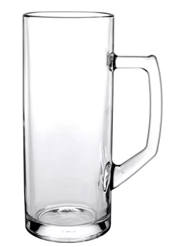 Borgonovo 12002620 Reno Bierseidel, Bierkrug, Bierglas, 645ml, Mit Füllstrich Bei 0,5l, Glas, Transparent, 6 Stück