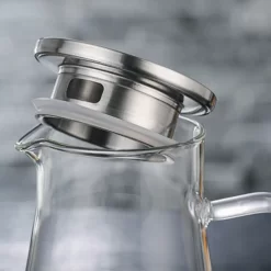 1500ml Wasserkaraffe Wasserkrug Karaffe Glaskrug Glaskaraffe Mit Edelstahl Filter Glas Kaltwasserkocher Karaffen -Küchenbedarf Geschäft 1fe0c00bed5838ceab40a7848b9a0319