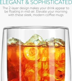 Navaris 4x Doppelwandige Gläser 350ml - Thermogläser Für Cappuccino Latte Macchiato Tee Wasser Cola Cocktails - 4er Set Kaffeegläser Borosilikat -Küchenbedarf Geschäft 2385415314ba0f73008e1d53e0dc7960