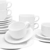 Weissestal DE000001 Tavola Kaffeeservice, Weiß, 18-teilig (1 Set) -Küchenbedarf Geschäft 2da3cb772a8228445f621f2e66521ea9
