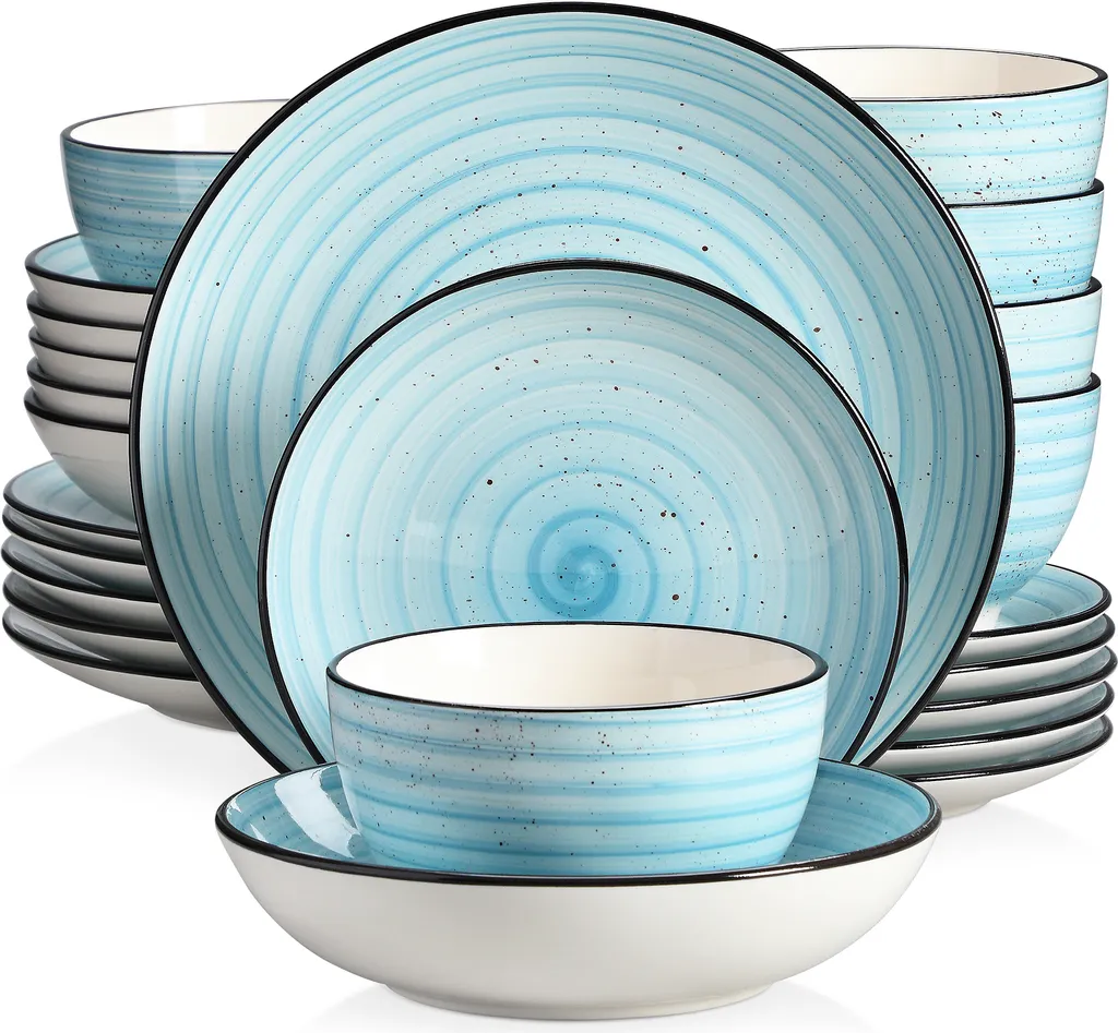 Vancasso Kombiservice »BONBON« Gesschirrset Aus Steinzeug, 24 Teiliges Tafelservice Set, Vintage Aussehen