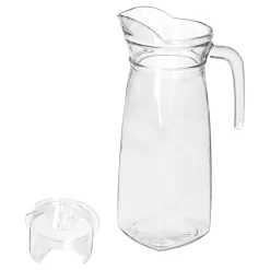 KARA Glas-Karaffe Mit Kunstoff-Deckel + Griff 1,2L Wasser-Krug Saftkanne Limo -Küchenbedarf Geschäft 322130a0dfb5a7a0d15196f3bfc93e7d