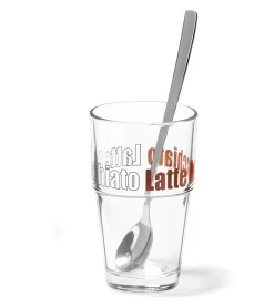 Leonardo Latte Macchiatto Becher 'Solo LM' Mit Löffel, 400ml, Ø 8,5 X 14,7cm (4er Set) -Küchenbedarf Geschäft 47c8f65309d774370472a9a523f0a5f6