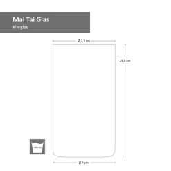 4x Mai Tai Glas 490 Ml Klarglas Cocktail-Kelch Tiki-Cocktail Rum-Longdrink Mai Tai Glass -Küchenbedarf Geschäft 544baf3bee42345152ae133fa84b5a1f