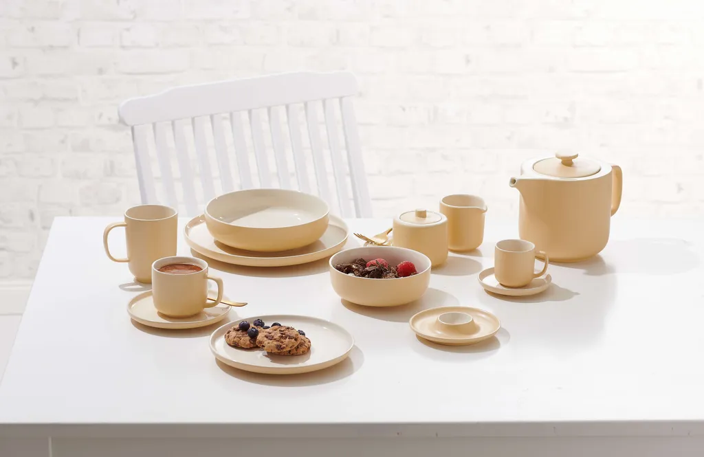 Kaffeeservice 18 Tlg. Jasper Vanille