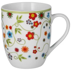 Van Well Frühstücksset 12-tlg. Für 6 Personen Serie Vario Porzellan - Farbe Wählbar, Farbe:flowers -Küchenbedarf Geschäft 5d9fa5f90b7dbc7e501ce7615ff47b9b