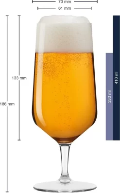 LEONARDO 069541 Puccini Bierglas 410 Ml, Teqton-Glas (6 Stück) -Küchenbedarf Geschäft 6164c19fee3ca4fd9d0eb6245512c25c