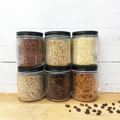 6er Set Vorratsgläser 0,5 L Mit Schraubdeckel Ø9x11 Cm - Schwarz -Küchenbedarf Geschäft 6802ab305c2c9cbd17299c696a952ab9