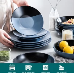 Tafelservice 8 Personen, Vancasso 32 Teiliges Accel Geschirrset Aus Steingut, Modernes Geschirr Kombiservice Set, Rund -Küchenbedarf Geschäft 696140a17ddedc61892af3b29024c0c4