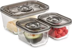 Caso Vakuum-Frischebehälter 3er Set - Für Platzsparende Aufbewahrung (1er Pack) -Küchenbedarf Geschäft 6be4c21c2df9d810a3a672af648a159d