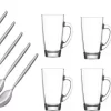 6 Kaffeegläser 300ml Mit Henkel Mit 6 Löffel Teegläser Latte Macchiato Gläser -Küchenbedarf Geschäft 80b585b600ebabef1683078eabe5ba14