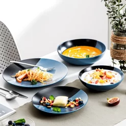 Tafelservice 8 Personen, Vancasso 32 Teiliges Accel Geschirrset Aus Steingut, Modernes Geschirr Kombiservice Set, Rund -Küchenbedarf Geschäft 81d6b0b7e2f5996ad1c4be44ab60aaab