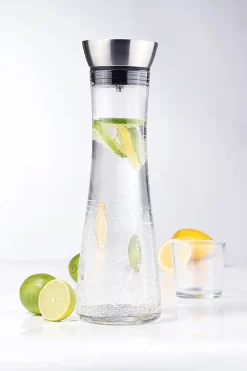 Wasserkaraffe Glaskaraffe Karaffe Wasserkrug Krug Glas Mit Sieb 1 Liter