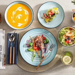 Vancasso Kombiservice »BONBON« Gesschirrset Aus Steinzeug, 24 Teiliges Tafelservice Set, Vintage Aussehen -Küchenbedarf Geschäft 8b99830545b48cba640ebaeeeac8d764