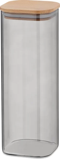 Kela Vorratsglas 2.1 Liter Glas Vorratsdose Nea Mit Buchenholzdeckel