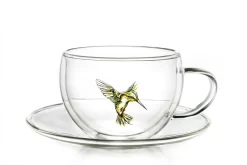 Creano 6er-Set Thermo-Tasses "Hummi" Für Tee/Latte Macchiato, Doppelwandig, Mit Kolibri-Muster | 250ml In Exklusiver Geschenkpackung -Küchenbedarf Geschäft dfe4431ba3901b4d5e02ad9fc36af52f