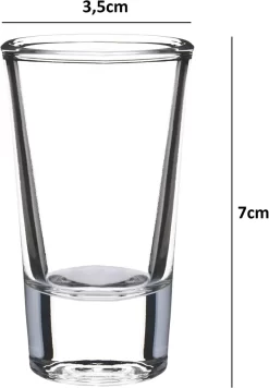 SCHLOSSEREI BAYERWALD Schnapsgläser Set 6 Stück Je 28 Ml - Shotgläser Wodka Schnaps Tequila Grappa - Transparent 7 Cm Höhe -Küchenbedarf Geschäft e8f320f9c24ee76616bbe13694b567d6
