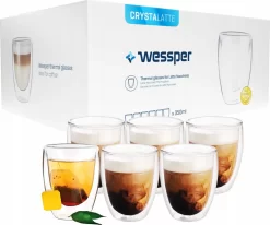 Wessper Latte Macchiato Thermogläser Mit Doppeltem Boden Set 6 X 350 Ml