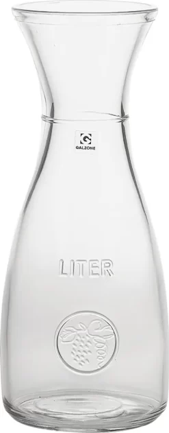 Glas Karaffe Bacchus 1L Mit Eichring Wasserkaraffe Weinkaraffe Saftkaraffe